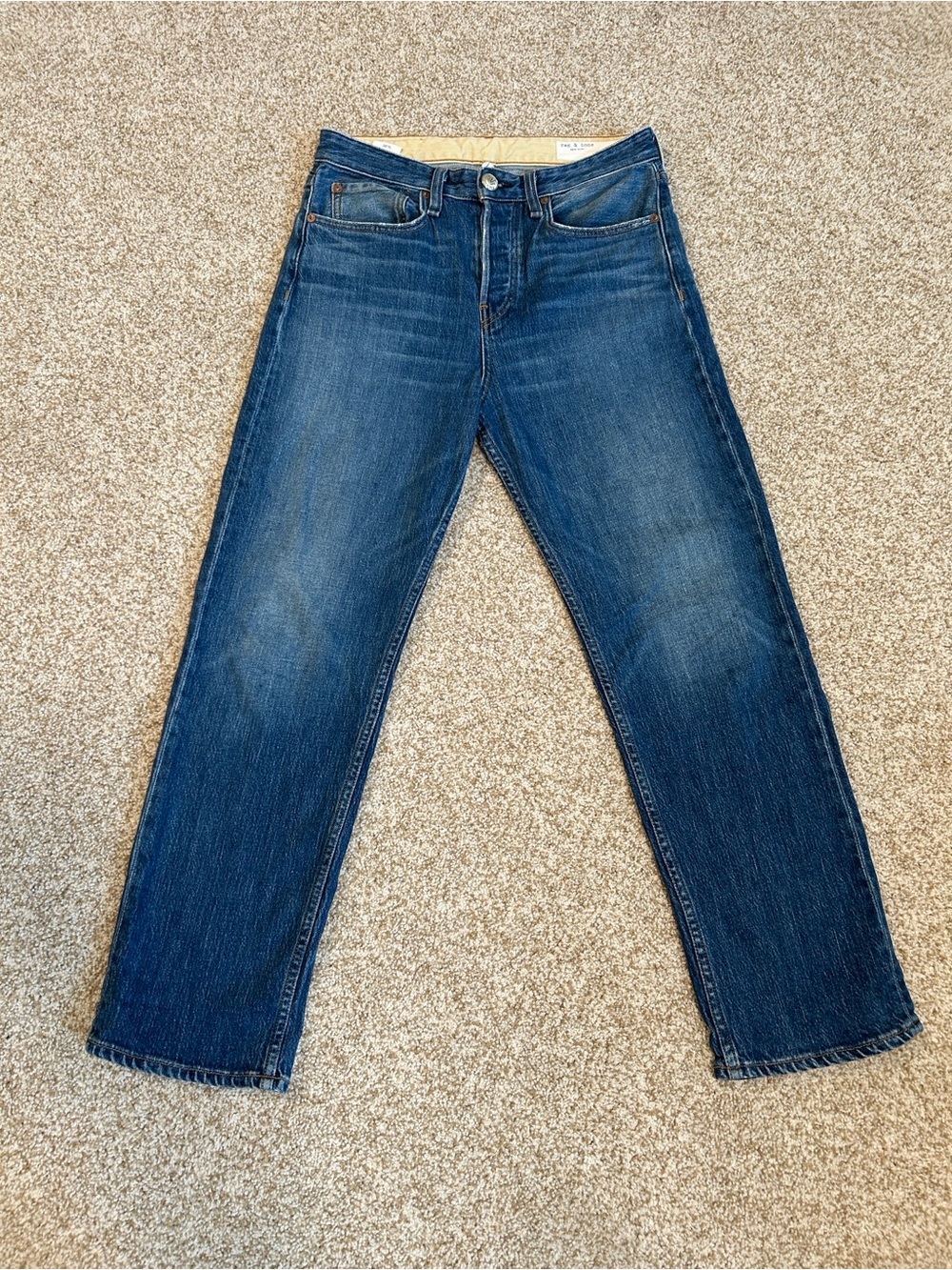 rag & bone/JEAN Maya High Rise Straight Ankle Jeans